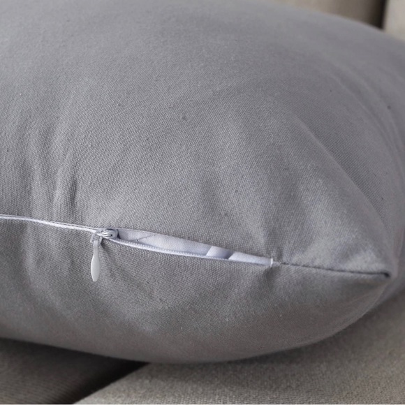 100% Cotton Canvas Square Solid Toss Pillowcase Cushion Cover WHITE 18”x… - Picture 2 of 8